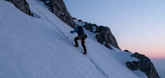Reading Snow Crusts on Early Spring Alpine Starts